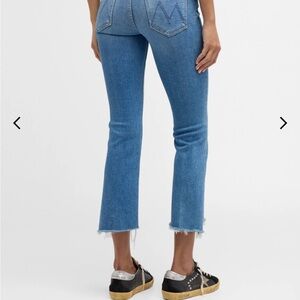 MOTHER Ankle Cropped Blue Jeans